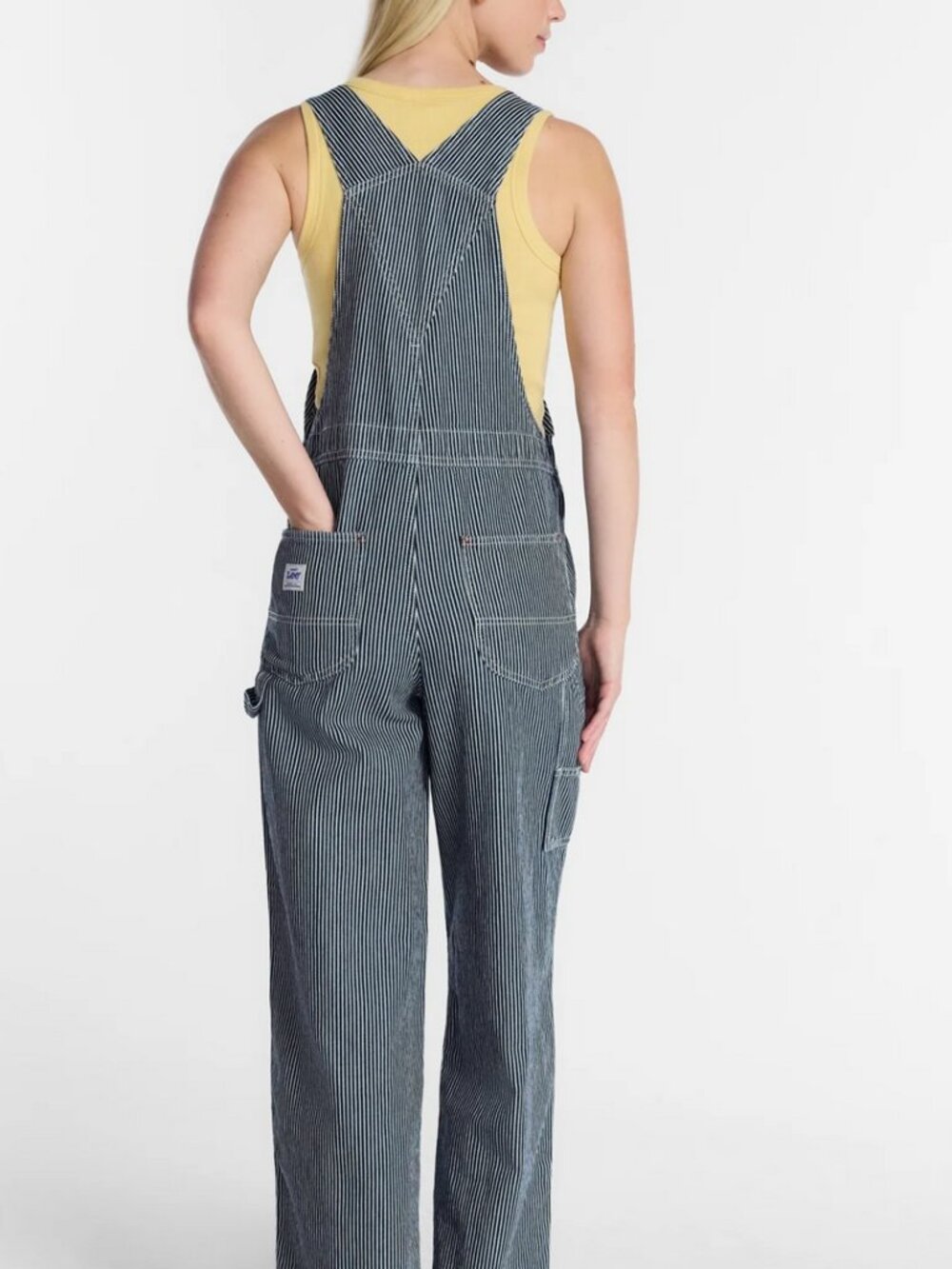 Blue and White Stripe Denim Carpenter Overalls - NEW with TAGS - Extra Small XS - Picture 2 of 4